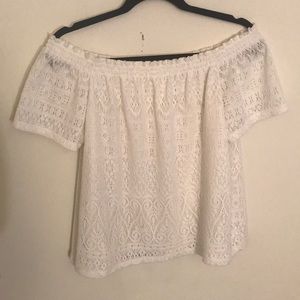 Off the Shoulder Short Sleeved Shirt.